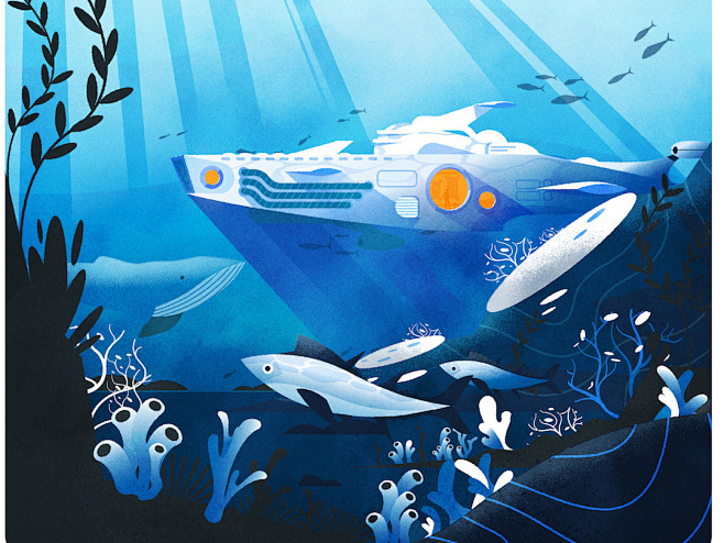 artdeconautilusoceanfishsubmarinesciencefictiondesignil