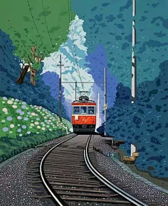 兔子阿姨采集到插画-景
