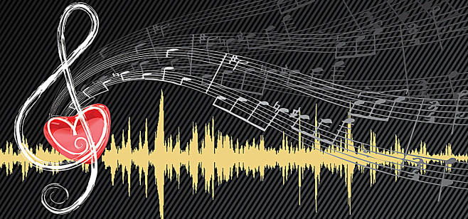 乐谱五线谱心电图音乐音符海报banner质感纹理图库png图片网图片素材