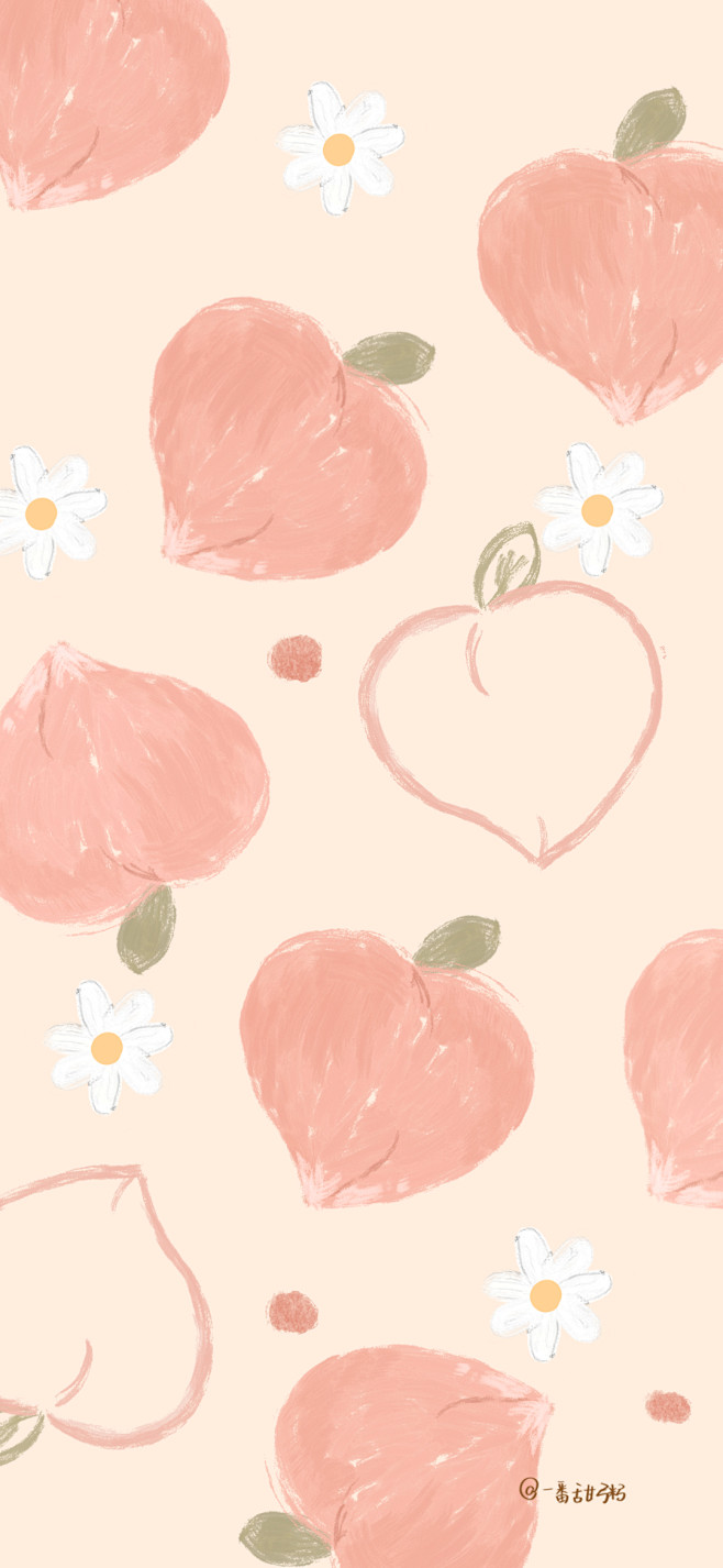 卡通手机壁纸水果水彩cr一番甜粥