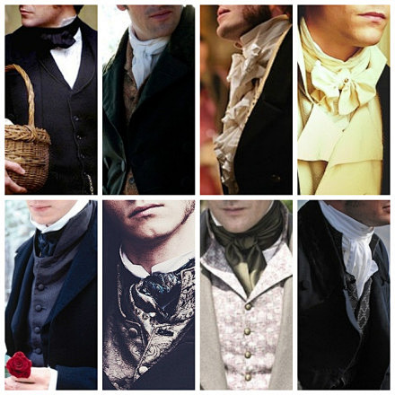 影视作品中的维多利亚cravat,男士领巾,领带和领结的前身