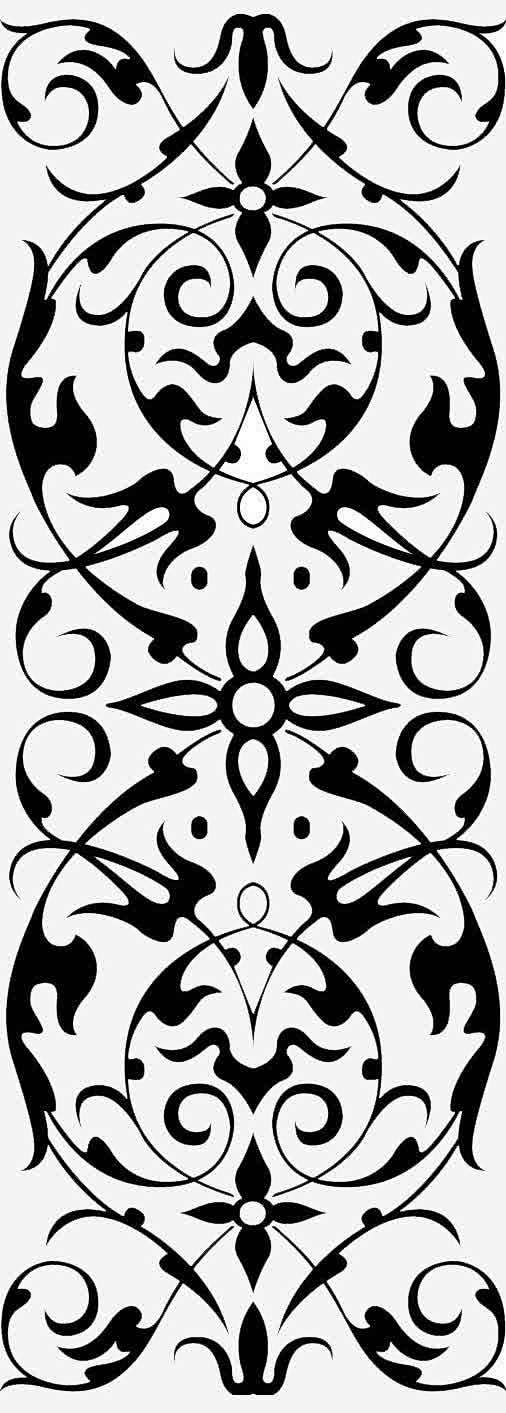 黑白对称花纹免抠素材创意素材png素材