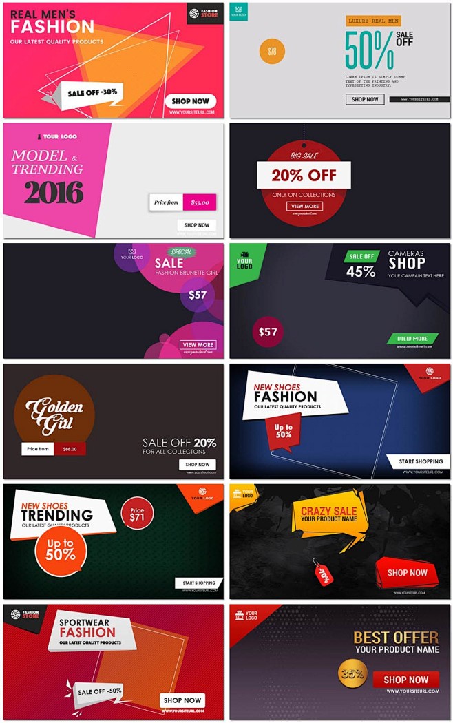 欧美时尚简约ins风网页banner轮播图首图