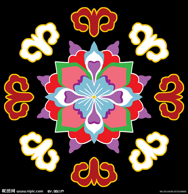 底纹花边羌族文化好看的花边