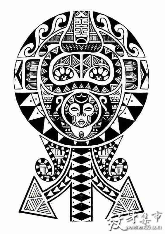 玛雅图腾纹身玛雅图腾纹身手稿玛雅图腾纹身手稿图案