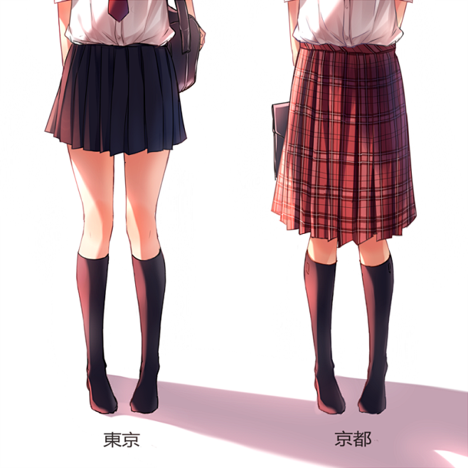 観測 東京ｘ京都女子高生のスカートの平均長さ Phantania Tweet のイラスト Pixiv
