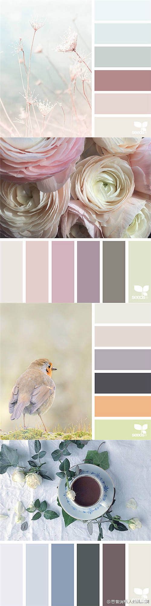 婚礼色卡配色卡