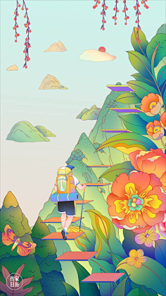 半拖采集到传统风插画