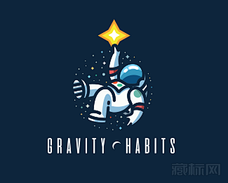 gravityhabits宇航员logo设计