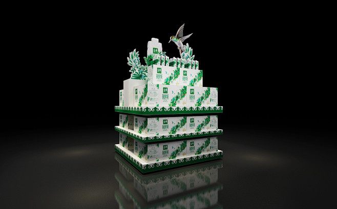 蒙古伊利牛奶产品展示堆头设计5