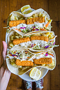 Fish & Chip Tacos with Tartare Slaw