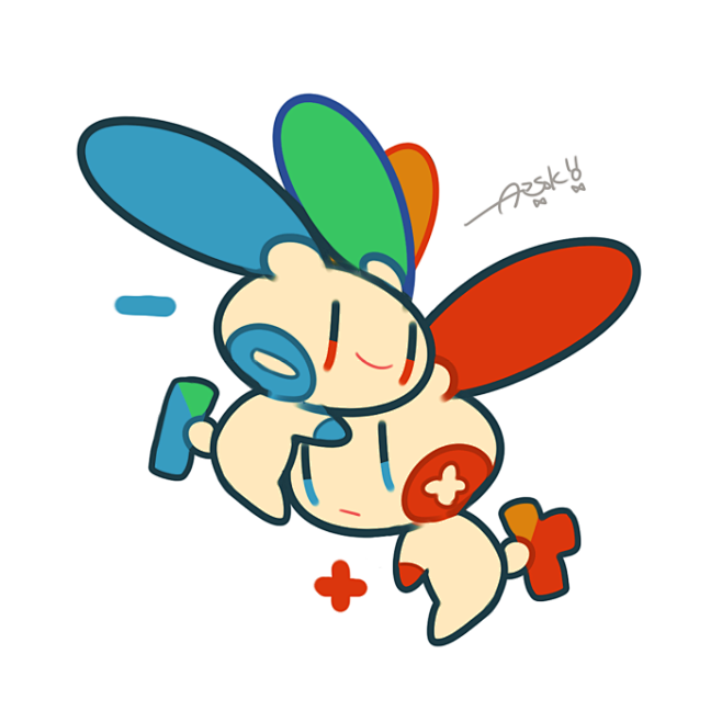 宠物小精灵口袋妖怪神奇宝贝正电拍拍负电拍拍