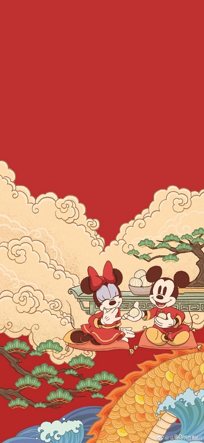 迪士尼鼠年壁纸融合中国元素好喜庆啊67676767