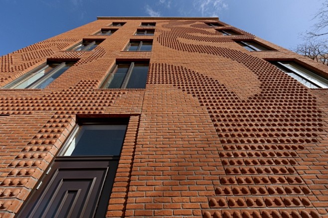 红砖建筑设计图集下载创意砖墙外立面红砖拼法肌理图案墙面公共建筑