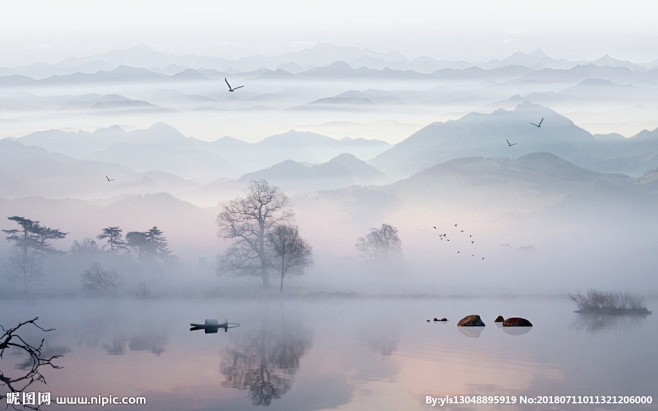 中式意境背景墙