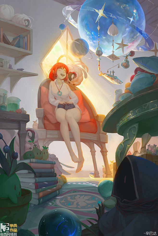 俊西插画网络班学员毕设part1经过系统学习图形构成色彩后的上一期