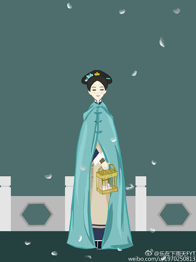 郑爽 寂寞空庭春欲晚 长相依 卫琳琅 宫女 古装 清装 宫廷 旗服 旗装