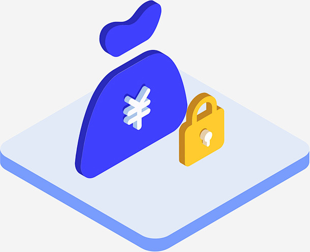 2.5d资金安全金融立体图标