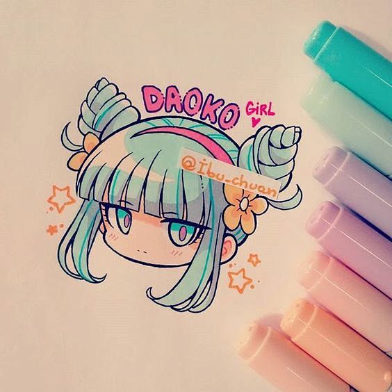 马克笔ibuchuan的萌系手绘作品