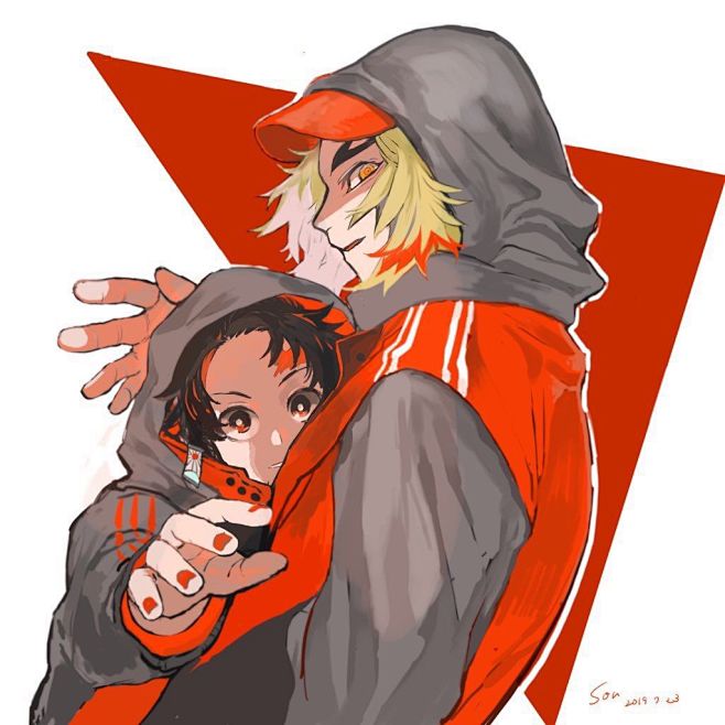 鬼灭之刃同人图炎炭