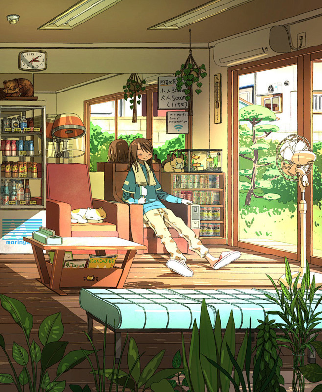 14款温馨治愈的漫画插图插画 | 综合虫虫吹泡泡同采自uiiiuiii.