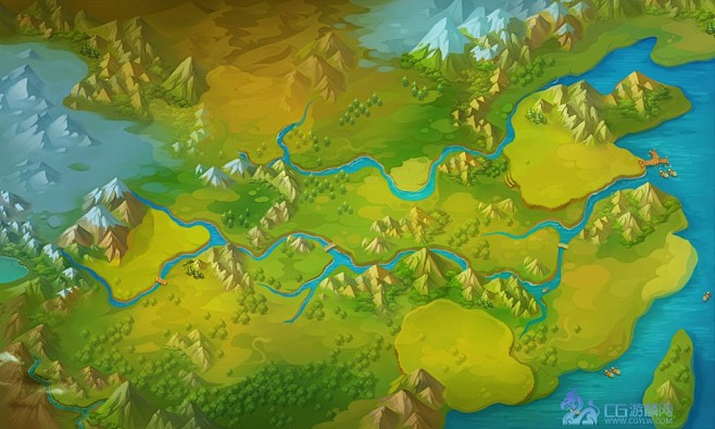 场景地图-花瓣网|陪你做生活的设计师 | 游戏大地图界面