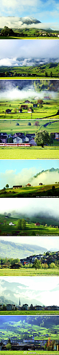 理想中的农村，实拍瑞士老区乡村风光。