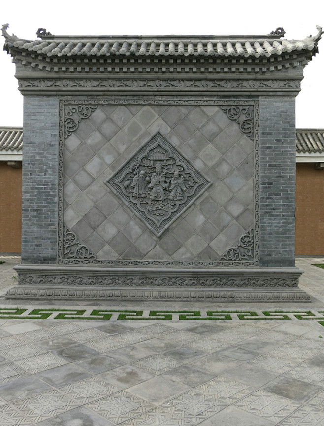 唐语砖雕仿古装饰四合院影壁墙菱形福禄寿183183cmtygy471淘宝网
