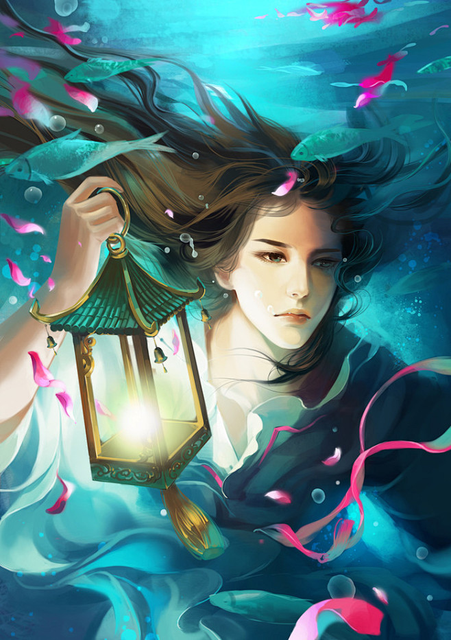 指尖糖古风手绘插画