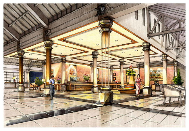 内手绘作品1马克笔与彩