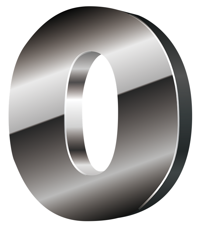 质感3d立体数字0