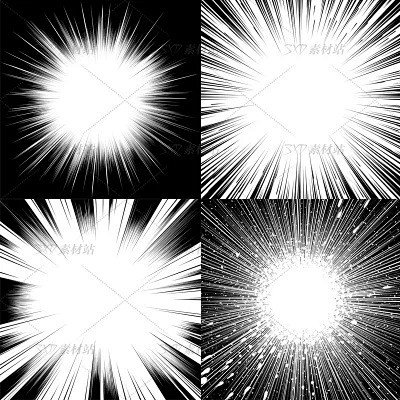 爆炸漫画黑白线条光束矢量图背景设计素材eps格式sl0138淘宝网