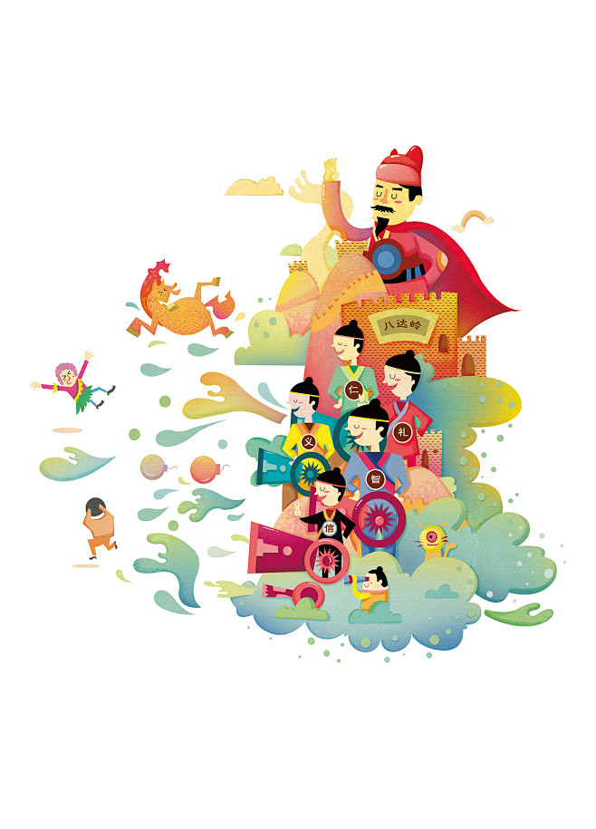 长城插画 历史故事 插画|插画|商业插画|王小鱼
