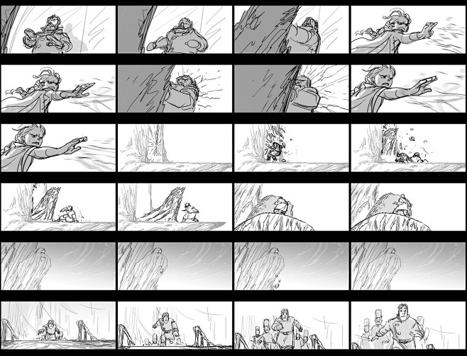 《冰雪奇缘》动画分镜:心存诡计的领国小王子hans追捕冰雪女elsa的剧