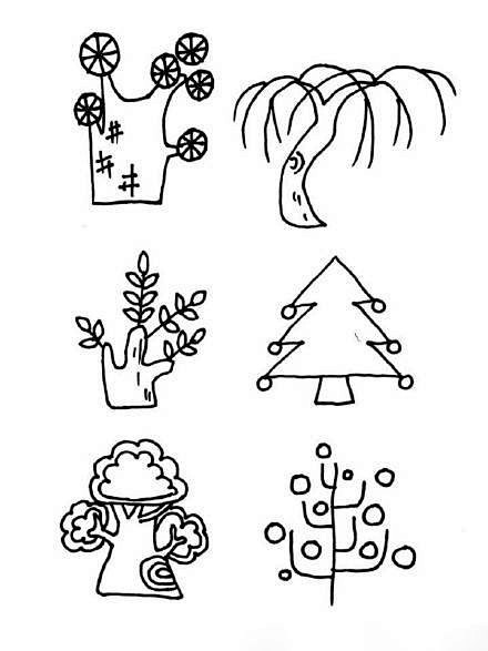 植物树木简笔画