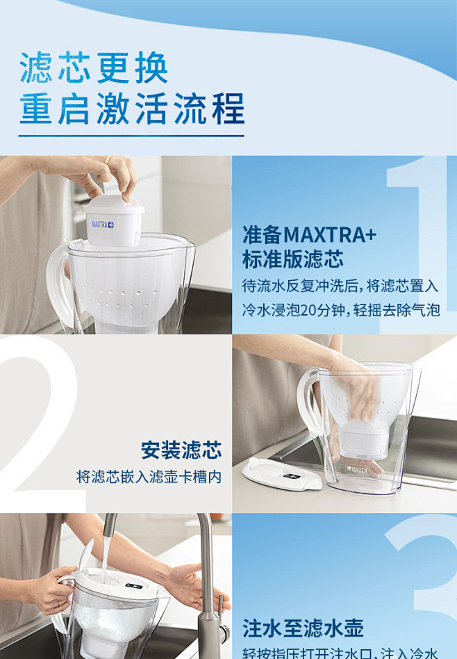 碧然德碧然德滤芯碧然德brita滤水壶滤芯maxtra多效滤芯6只装过滤净水