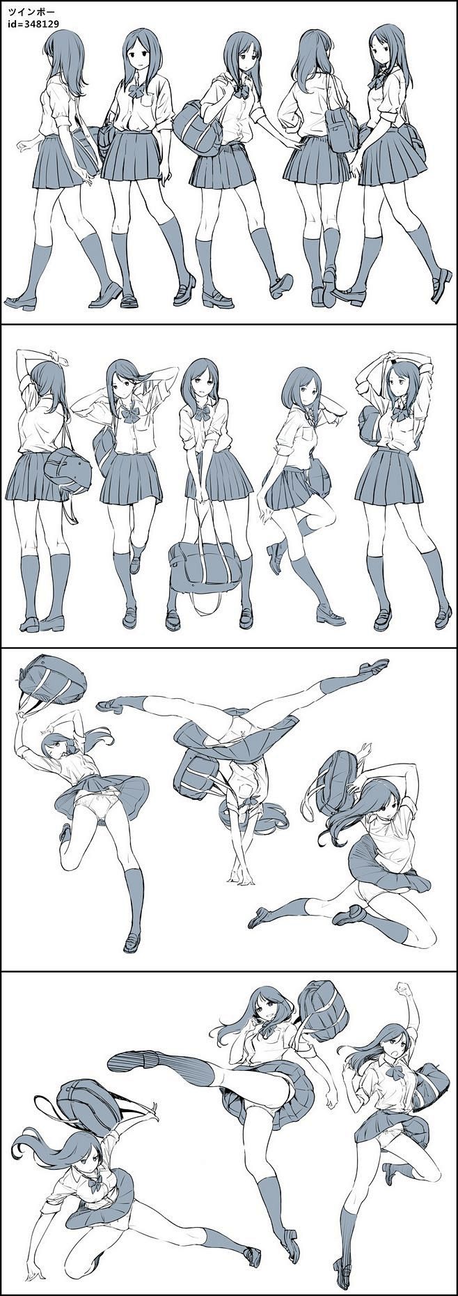 动作参考-花瓣网|陪你做生活的设计师 | 漫 by 爱龙余健 - 原创设计作