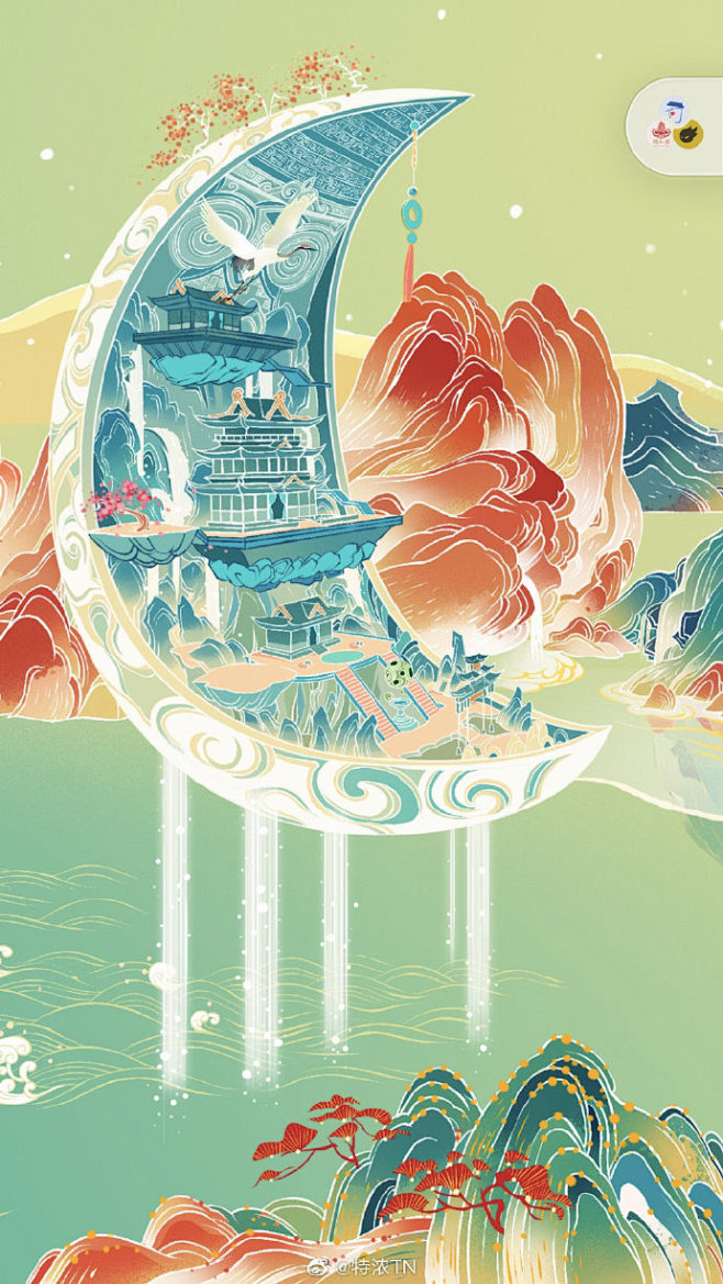 又美又酷的国风插画画师特浓tn飞乐鸟分享国风67676767