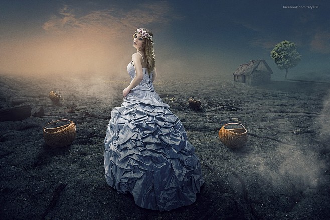 ps唯美人物后期合成调色教程 全部附素材 rafy alfazr 电商美工海报ps