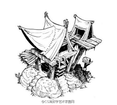 柚子熟了采集到场景线稿