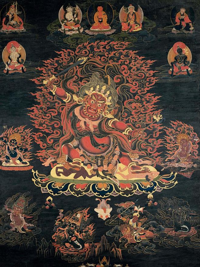 18世纪马头明王唐卡