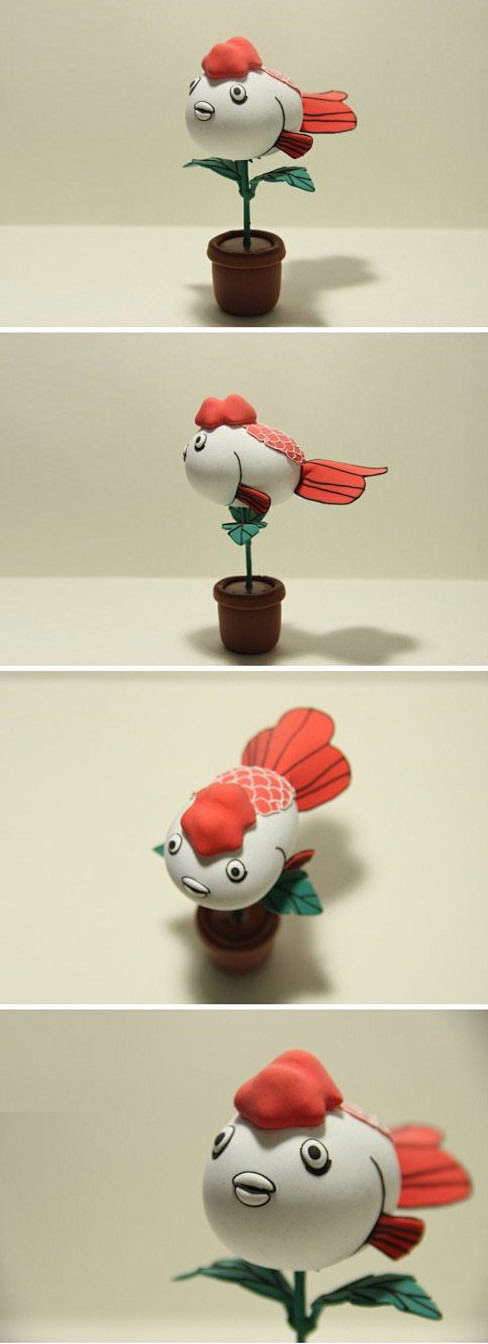 金鱼草小金鱼软陶粘土手工diy制作教程