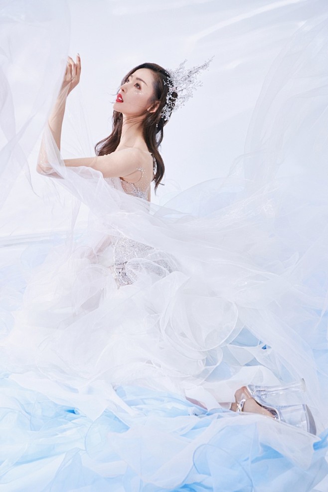 张天爱好仙一袭白色纱裙如天鹅般高贵小姐姐简直就是仙女本仙6767