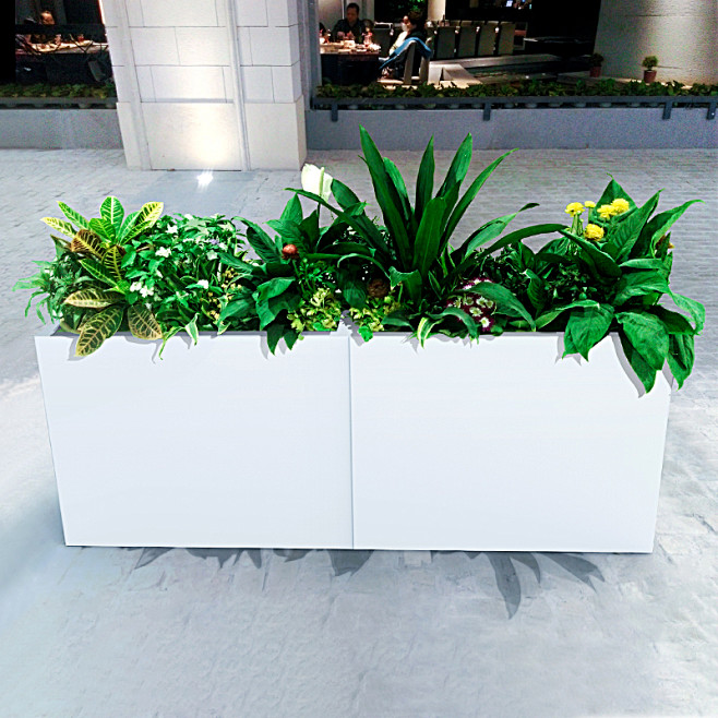 铁艺户外花箱长方形商业街广场售楼部种植箱组合花槽园艺隔断花坛淘宝