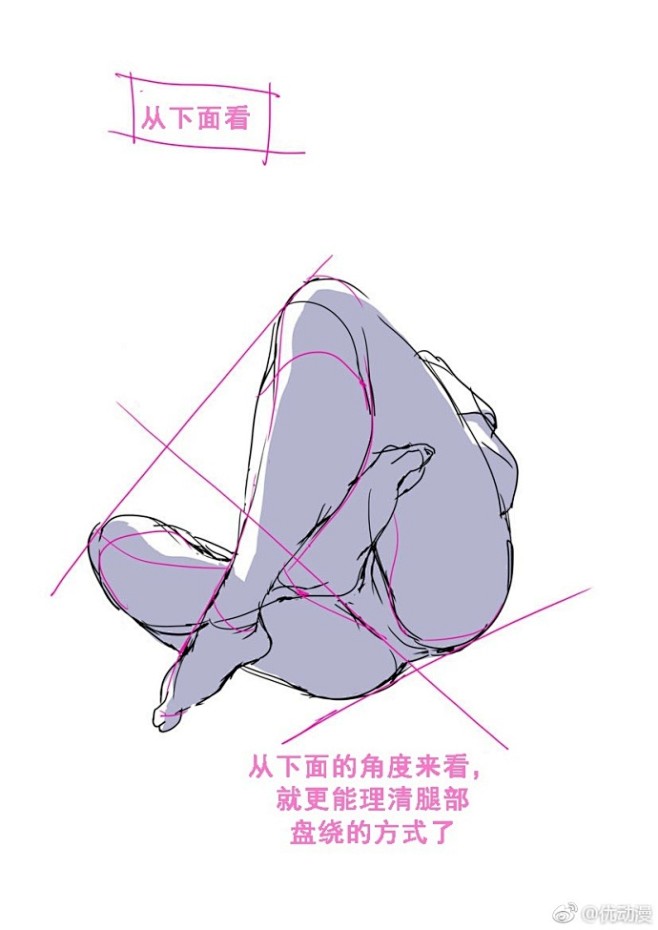 绘画教程来自toshi老师id637016分享的关于盘腿坐姿的画法可以跟着