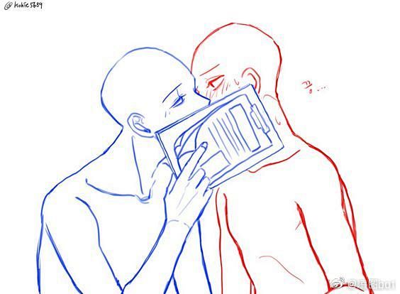绘画素材甜甜的双人cp构图参考又来了67676767