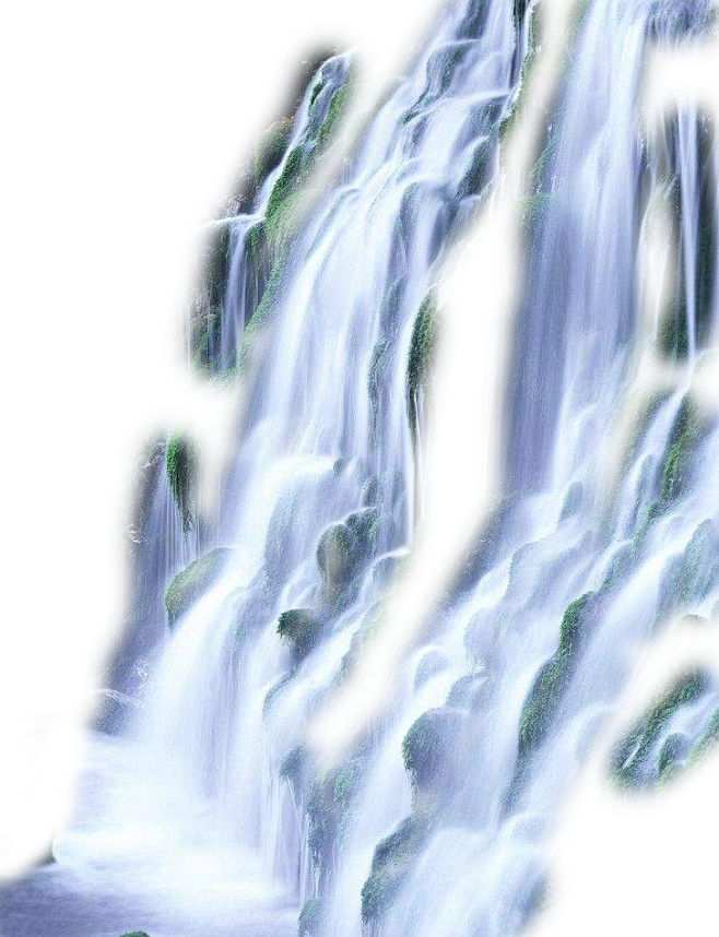 乐暧暧采集到免抠png 瀑布山水风景溪流流水瀑布海报png素材图片_模板