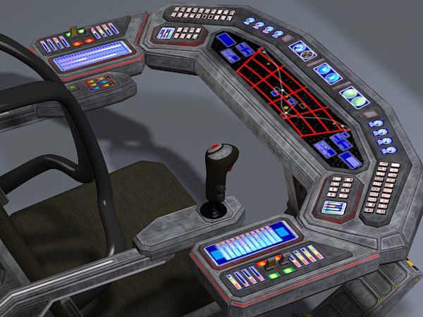 驾驶室宇宙飞船驾驶室指挥椅指挥控制台太空驾驶cg模型网cgmodel专注