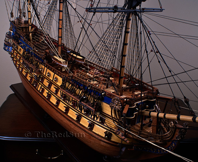 西班牙无敌战舰圣菲利浦号大帆船模型 客厅工