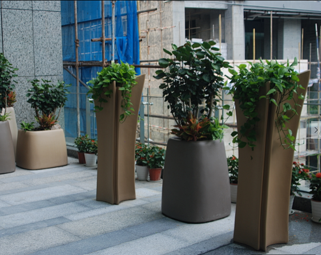 玻璃钢花盆异形线条落地花盆现代风格玻璃钢花钵定制时尚家具淘宝网